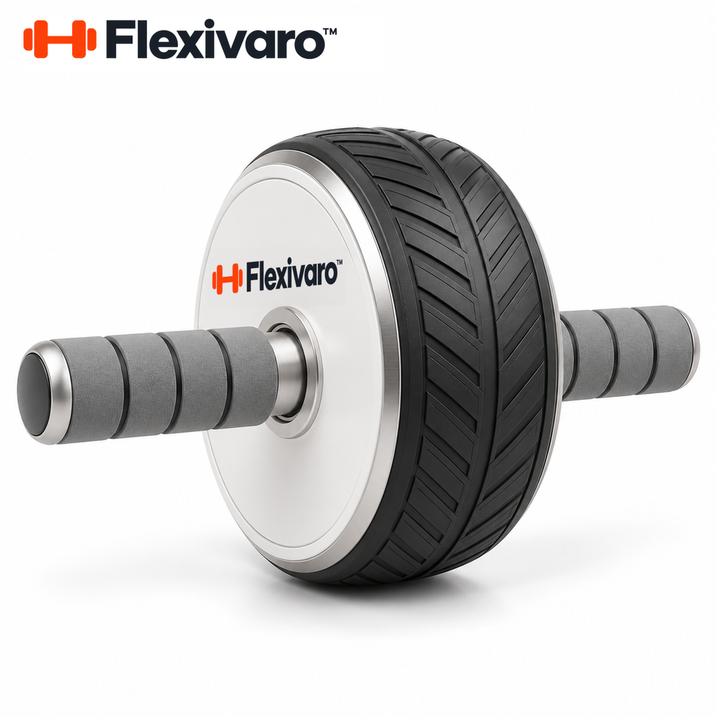 Flexivaro™ Auto-Rebound Ab Roller — White background product image
