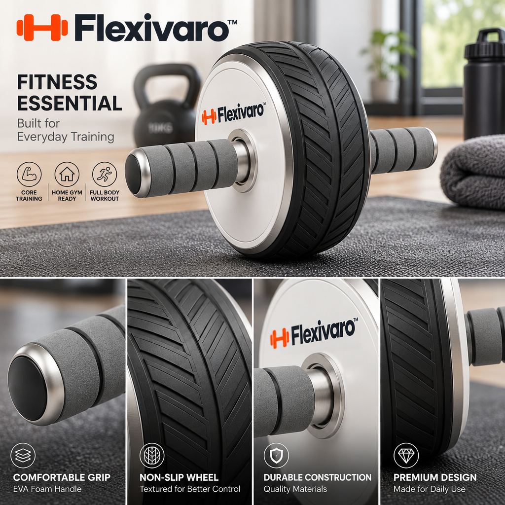 Flexivaro™ Auto-Rebound Ab Roller — Product details image