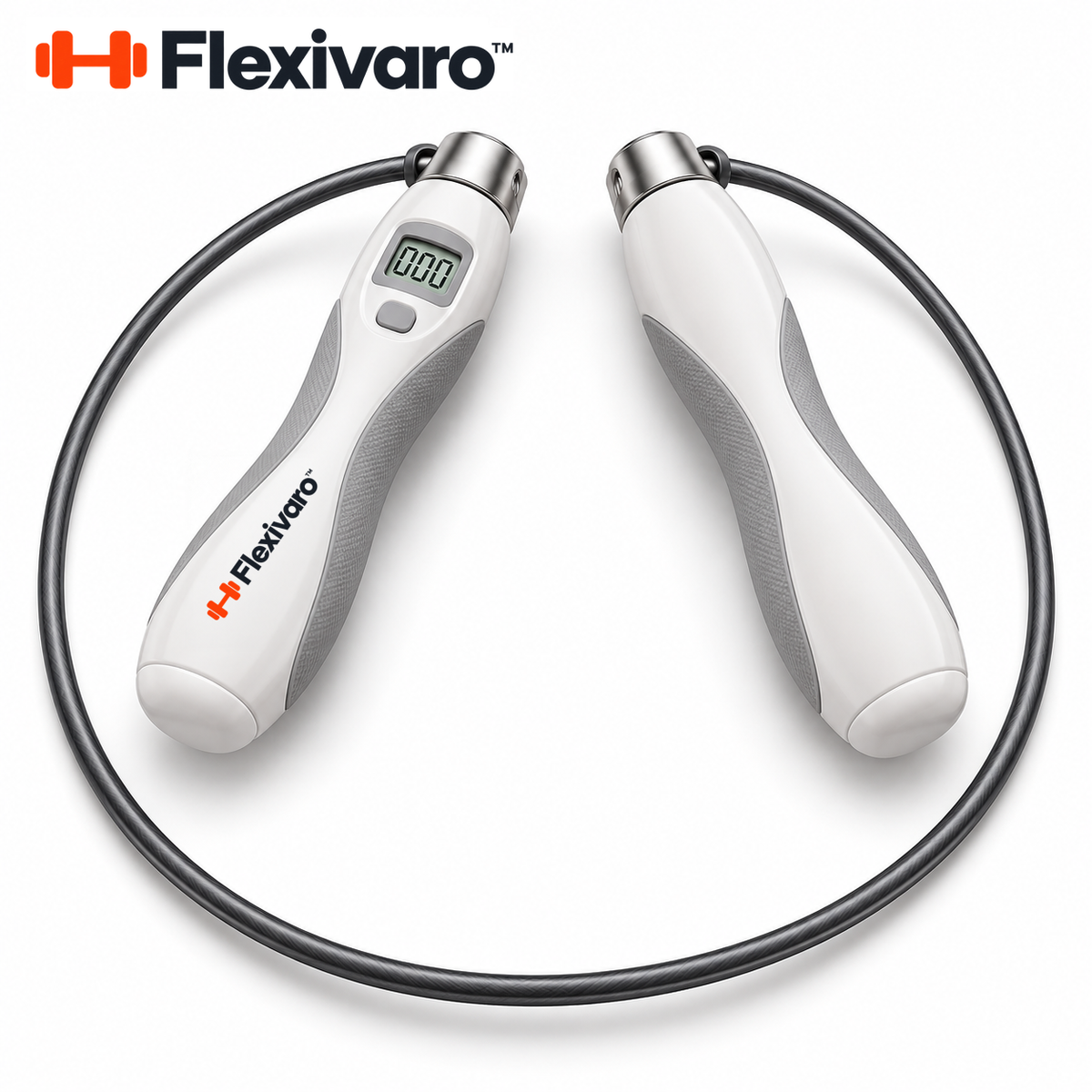 Flexivaro™ Smart Counting Jump Rope — White background product image